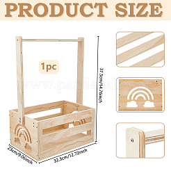 Прямоугольные деревянные ящики для детского душа&nbsp;ODIS-WH0099-102A
