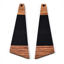 Большие подвески из непрозрачной смолы и орехового дерева RESI-TAC0017-51-A01