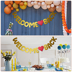 Бумага добро пожаловать назад вопрос баннер DIY-WH20001-89D