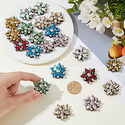14 Stück Strass-Aufnäher zum Aufbügeln/Aufnähen in zwei Farben.&nbsp;DIY-HS0001-95