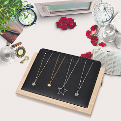 Деревянный органайзер для ожерелий с наклонной спинкой&nbsp;AJEW-WH20033-046B