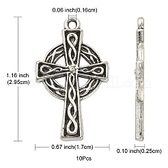 Подвески из сплава в ирландском тибетском стиле PALLOY-YW0001-30
