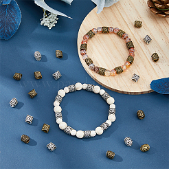 2 набор 2-х цветных европейских бусин из сплава FIND-HY0003-11