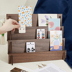 3-ярусные деревянные подставки для карточек для сережек&nbsp;EDIS-WH0022-30