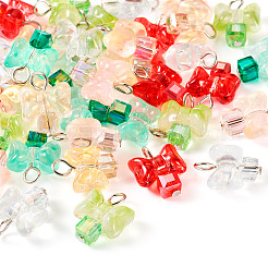 36шт 6 цвета стеклянные подвески&nbsp;FIND-TA0004-21