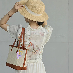 10 шт. 2-х цветные железные стержни для брелоков с бусинами AJEW-SC0003-90