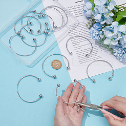 Изготовление 12шт. браслетов-крутящих моментов из нержавеющей стали 304 в европейском стиле FIND-UN0007-46