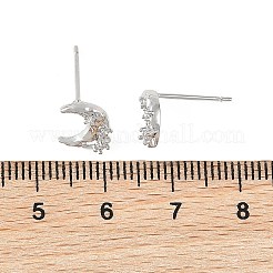 Boucles d'oreilles puces en laiton Shegrace serties de micro-pavés de zircone cubique&nbsp;XGRQ4N777-703P
