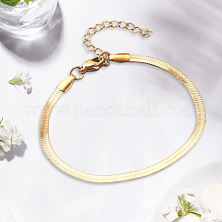 1 Stück 304 Edelstahl Fischgrätenketten Armband für Männer und Frauen&nbsp;BJEW-DJ0001-68