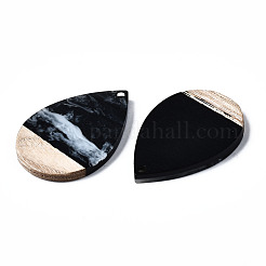 Подвески из непрозрачной смолы и ореха&nbsp;RESI-T035-28-B02