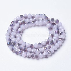 Стеклянные бусины с гальваническим покрытием  EGLA-A034-J4mm-F01