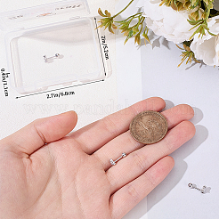 2 пара 925 серег-цветка из стерлингового серебра с микропаве из прозрачных кубических цирконий в форме хряща&nbsp;EJEW-BBC0001-57P