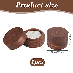 Коробки для хранения круглых деревянных колец с 2 слотом CON-HY0001-05D