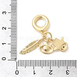 Латунь микропаве прозрачный кубический цирконий европейские подвески с подвесками KK-C138-06G