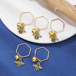 Украшение в виде колокольчика из сплава пчел и железа&nbsp;HJEW-JM01307-01