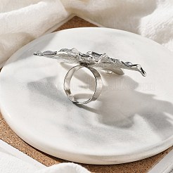 Регулируемые кольца из цветочного сплава для женщин&nbsp;LS-RJEW-B108-01P