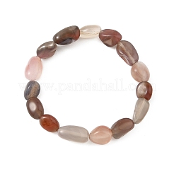 Pulseras elásticas con cuentas de pepitas de ágata carmesí natural para mujer&nbsp;BJEW-JB14264