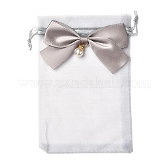 Sacchetti regalo con coulisse in organza di pizzo rettangolare&nbsp;OP-K002-03