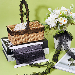 10 ярд полиэстеровой плиссированной эластичной кружевной отделки SRIB-DC0001-06A