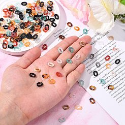 560шт 7 цвета непрозрачные акриловые соединительные кольца&nbsp;SACR-CJ0001-18