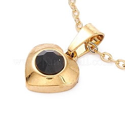 Серьги-гвоздики и ожерелья с подвесками и покрытием из страз с вакуумным покрытием PVD STAS-C028-02G