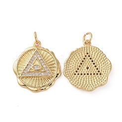 Кулон из позолоченной латуни с микропаве из циркония&nbsp;ZIRC-L076-020A