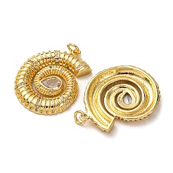 Pendentifs avec zircon cubiques à micro-pavés en laiton&nbsp;KK-A271-02A-G