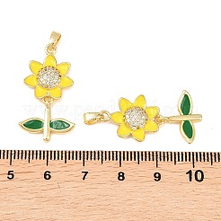 Pendenti in zirconi cubici trasparenti in micro pavè di ottone&nbsp;LS-KK-F931-12G