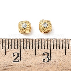 Латунные микро проложить кубического циркония бусы KK-Z136-63G