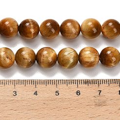 Природных тигровый глаз бисер нитей&nbsp;G-B133-A02-10mm-03