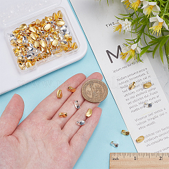 90 шт. 3 вида латунных витых бусин&nbsp;KK-ME0003-59