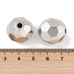 CCBプラスチックビーズ  ラウンド  多面カット  19x19mm  穴：3mm&nbsp;ALUM-U001-01B-09