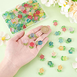 100pcs pendentifs en verre 10 couleurs&nbsp;PALLOY-GA00019