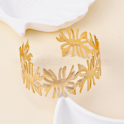 Bracelets manchettes en fer à motif floral pour femmes&nbsp;WGC7C32-01
