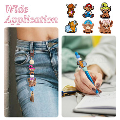 12 шт. 12 стиля силиконовые фокусные бусины для крупного рогатого скота&nbsp;SIL-TA0002-42