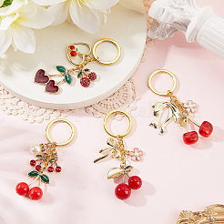 4шт 4 цвета подвески из сплава со стразами&nbsp;KEYC-SC00015