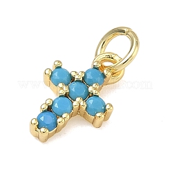 Ottone micro spianare pendenti zirconi&nbsp;KK-A293-20G-06