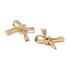 Шармы-соединители из латуни с микропаве из прозрачного кубического циркония KK-A259-37G