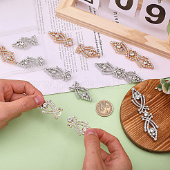 8 пара двухцветных застежек из сплава пластика FIND-CA0010-90A