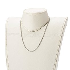 変色しにくい304ステンレススチールのローロチェーンネックレス  ステンレス鋼色  18.11インチ（460mm）&nbsp;NJEW-JN03568-01
