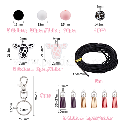 DIY-Sets zur Herstellung von Schlüsselanhängern aus Silikonperlen&nbsp;DIY-FI0001-15