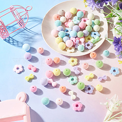 75 pièce de perles acryliques floquées&nbsp;OACR-TA0005-01