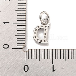 Буквица из латуни с подвесками из кубического циркония KK-Q814-26D-P