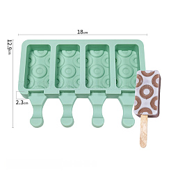 Rechteckige Eiscreme-Silikonformen in Lebensmittelqualität zum Selbermachen&nbsp;LS-DIY-D062-01A