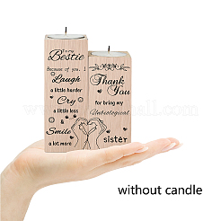 Деревянный подсвечник AJEW-WH0268-002