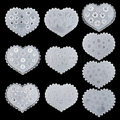 10шт 10 стиля силиконовая форма для полимерной глины&nbsp;DIY-TA0012-79