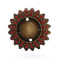 Основание чашки с кольцом из цветочного сплава и железных страз с вращающимся подносом&nbsp;MAK-T012-04AB