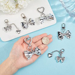 6 шт. 3 стиля подвеска-бантик из железа и пластика HJEW-HY0001-14