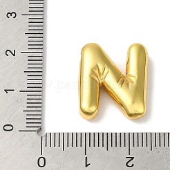 イオンプレーティング（IP）304ステンレスペンダント  レターチャーム  文字N  19x16x5mm  穴：2mm&nbsp;STAS-Z063-01G-N