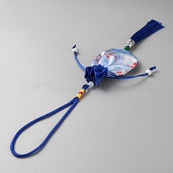 Borse appese ovali in raso&nbsp;AJEW-WH0314-663H